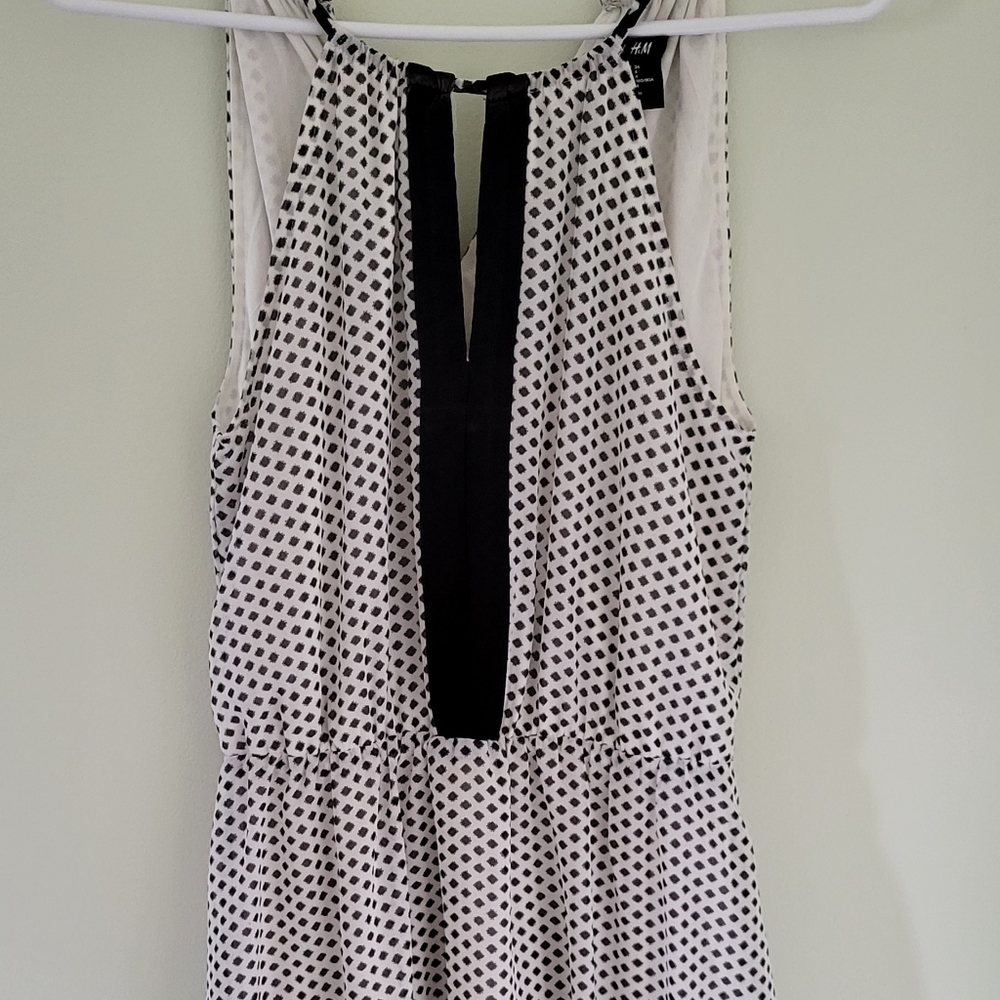 H&M white and back dress, size small